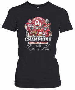 Big 12 Football Champions Oklahoma Ma Sooners Signatures T-Shirt Classic Women's T-shirt
