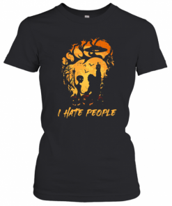 Bigfoot And Alien I Hate People Halloween T-Shirt Classic Women's T-shirt
