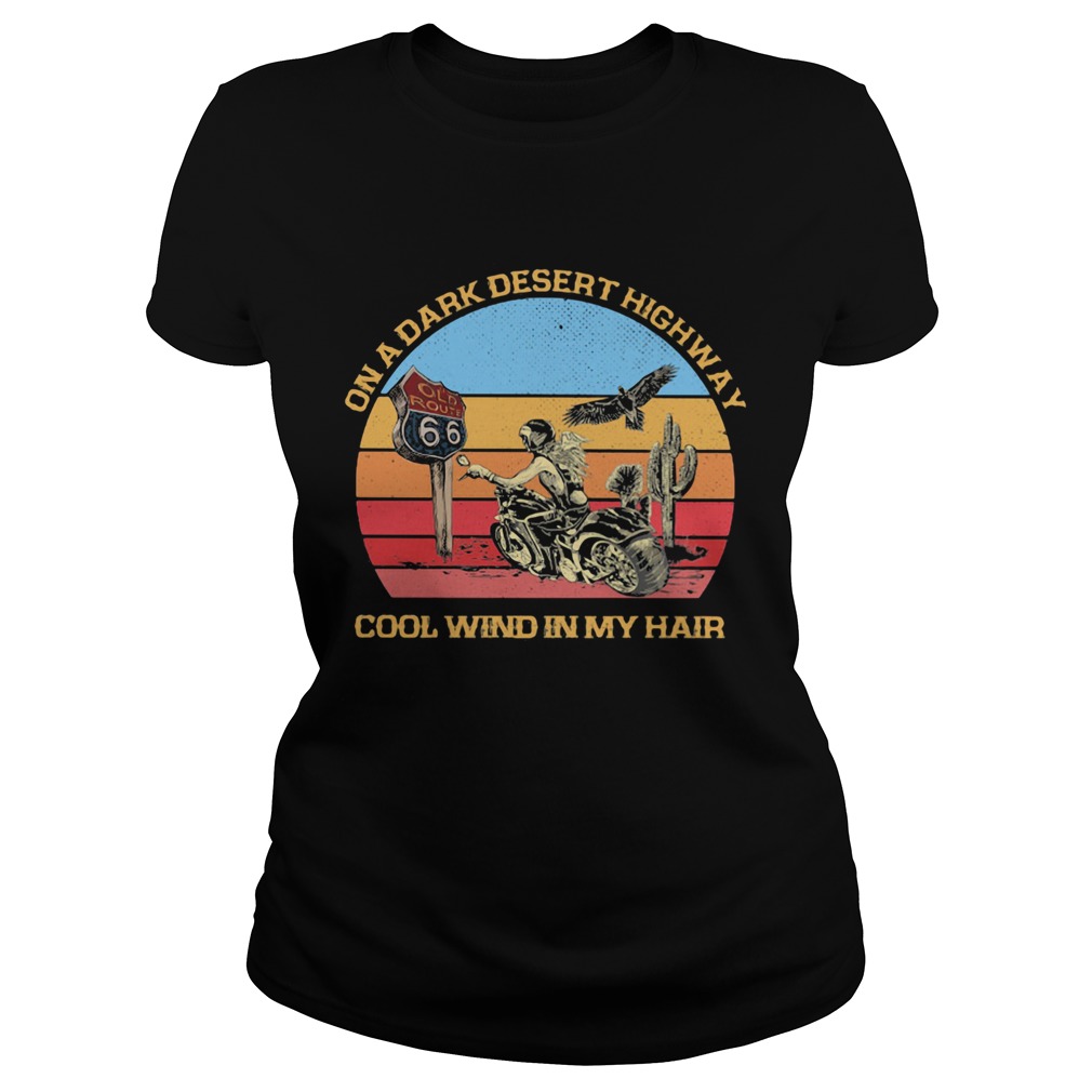 Biker Girl On a dark desert highway cool wind in my hair Vintage retro Classic Ladies