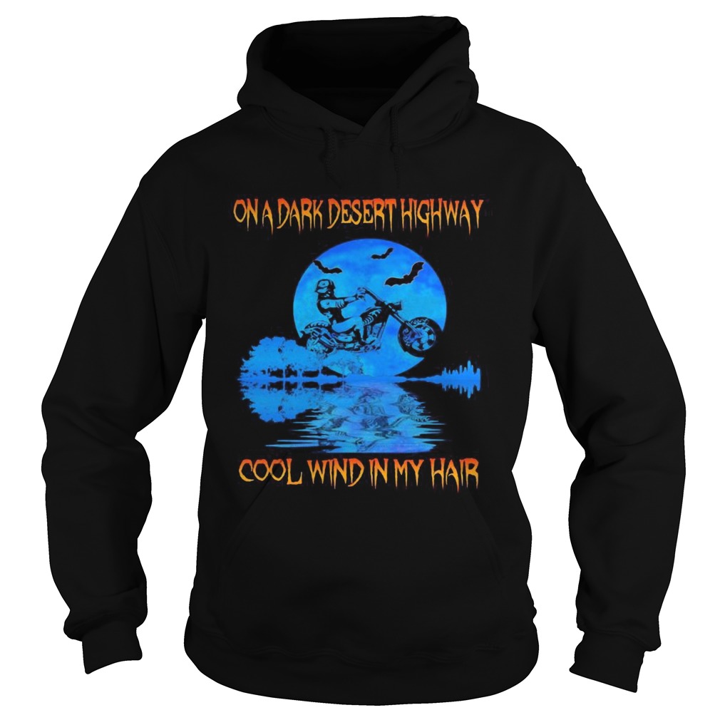 Biker On a dark desert highway cool wind in my hair Hoodie