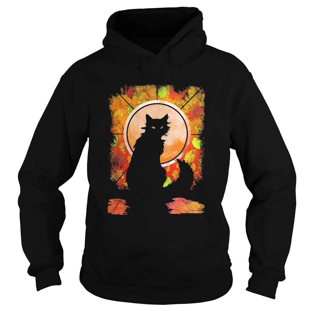 Black Cat Autumn Hoodie