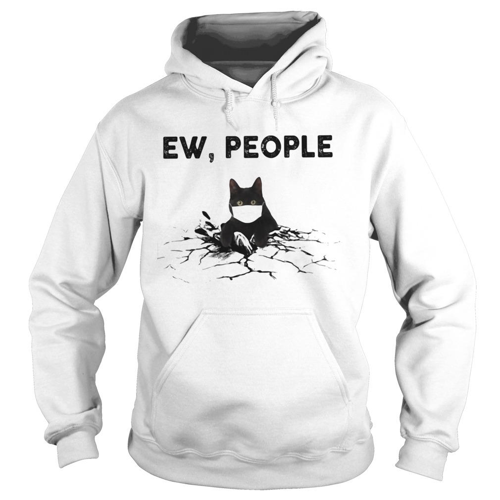 Black Cat face mask EW people Hoodie