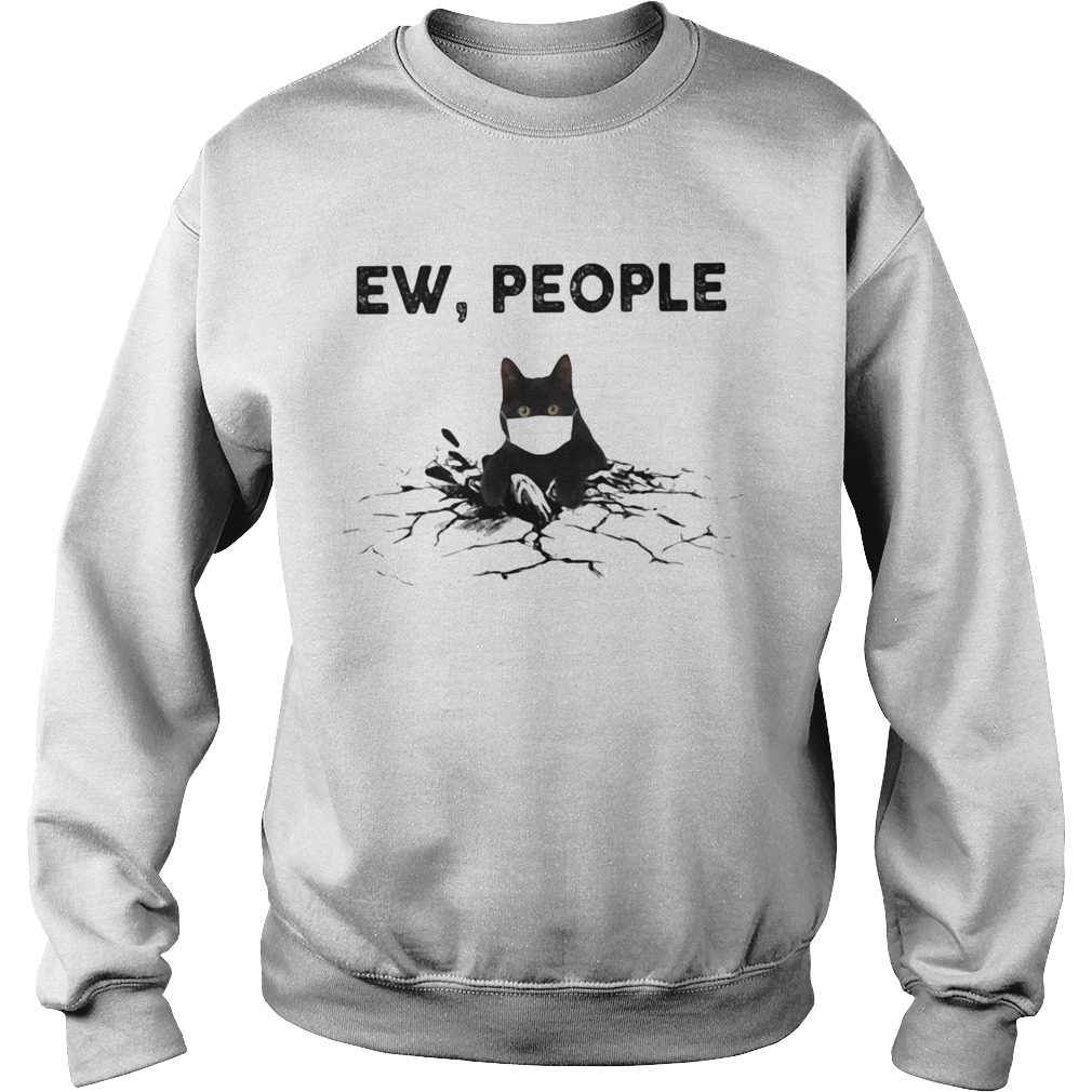 Black Cat face mask EW people Sweatshirt