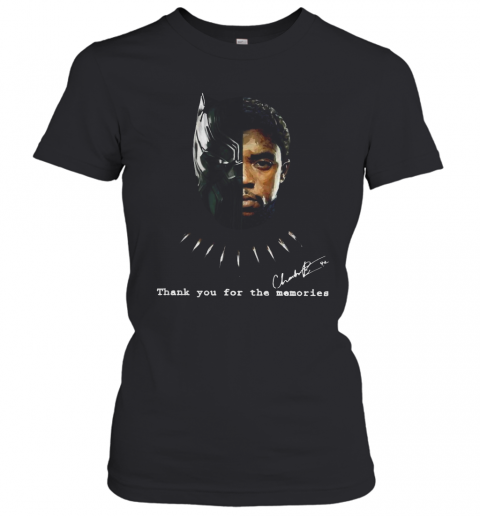 Black Panther Chadwick Boseman 1977 2020 Thank You For The Memories Signature T-Shirt Classic Women's T-shirt