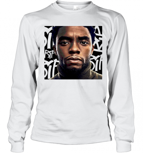 Black Panther Chadwick Rip Wakanda T-Shirt Long Sleeved T-shirt 
