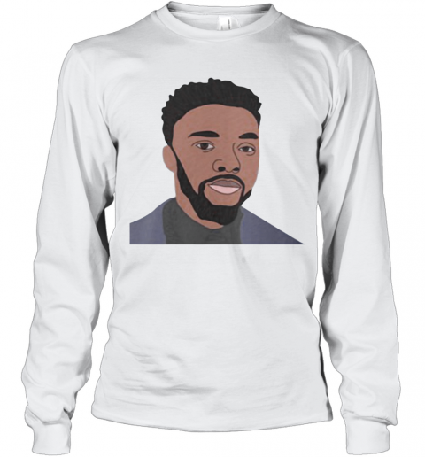 Black Panther Rip Chadwick Actor Art T-Shirt Long Sleeved T-shirt 