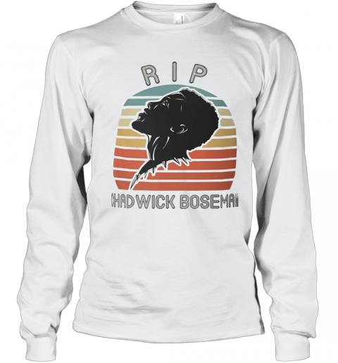 Black Panther Rip Chadwick Actor Vintage Retro T-Shirt Long Sleeved T-shirt 