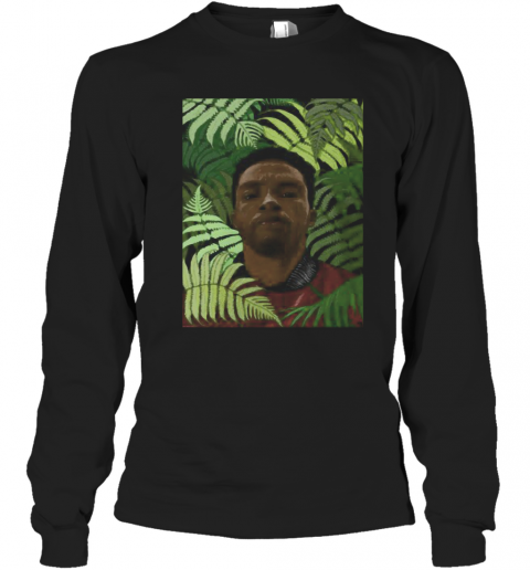 Black Panther Rip Chadwick Boseman Leafs T-Shirt Long Sleeved T-shirt 