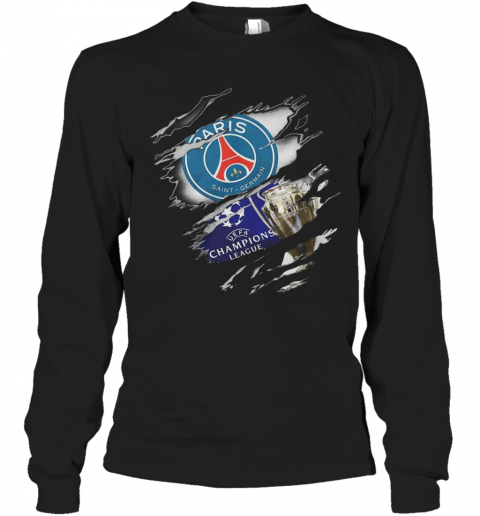 Blood Inside Me Paris Saint Germain UEFA Champions League T-Shirt Long Sleeved T-shirt 