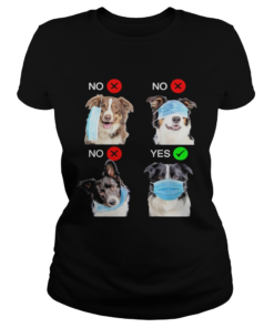 Border Collie Dogs Right Way To Wear Mask  Classic Ladies