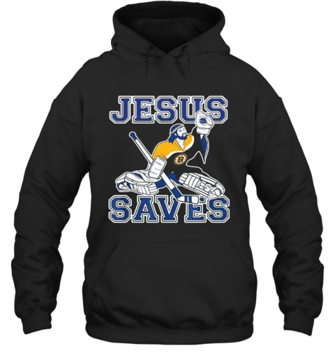 Boston Bruins Hockey Jesus Saves T-Shirt Unisex Hoodie