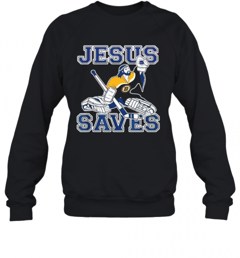 Boston Bruins Hockey Jesus Saves T-Shirt Unisex Sweatshirt