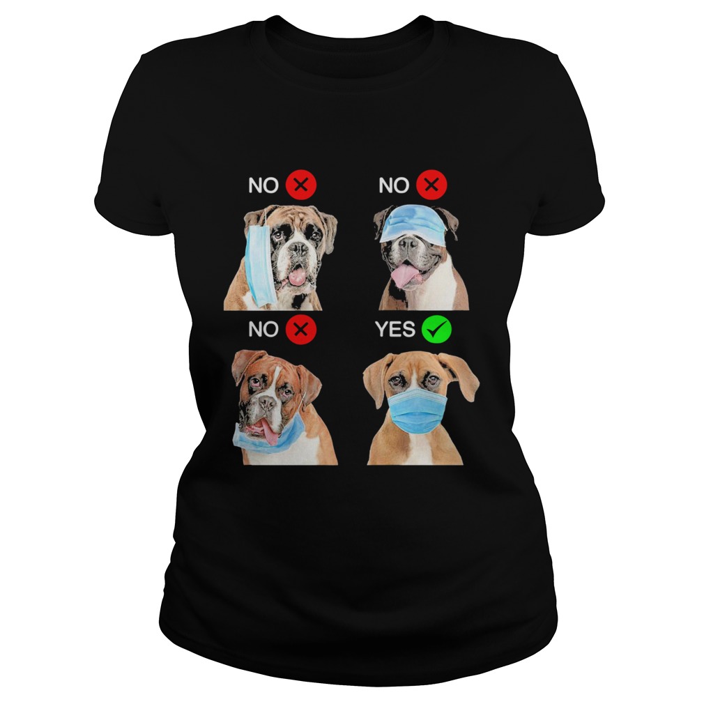 Boxer Dogs Right Way To Wear Mask Classic Ladies