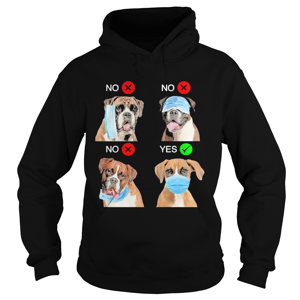Boxer Dogs Right Way To Wear Mask Hoodie