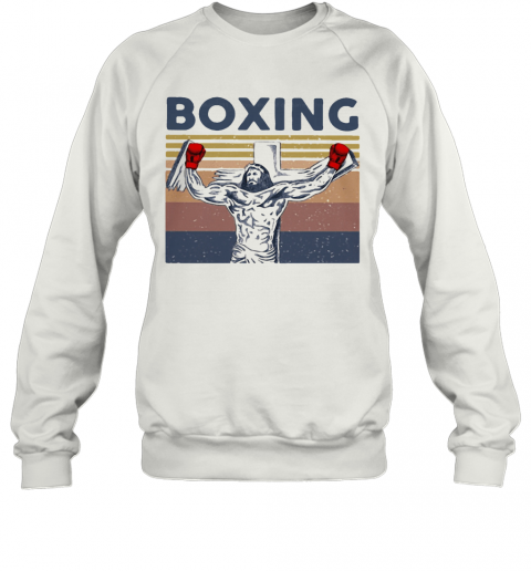 Boxing Jesus Vintage Retro T-Shirt Unisex Sweatshirt