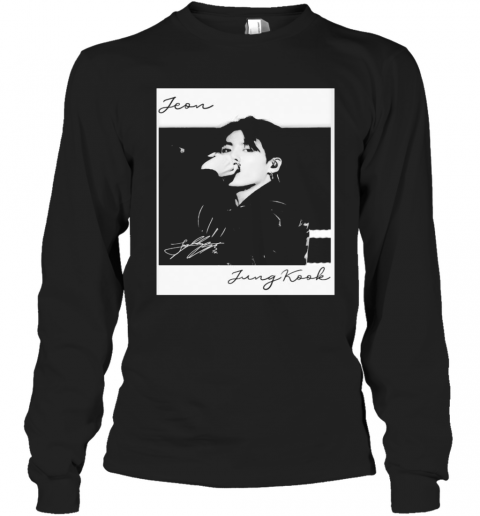 Bts Band Jeon Jungkook Signature T-Shirt Long Sleeved T-shirt 