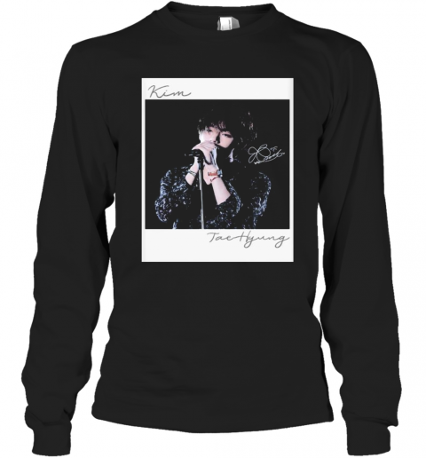 Bts Band Kim Taehyung Signature T-Shirt Long Sleeved T-shirt 
