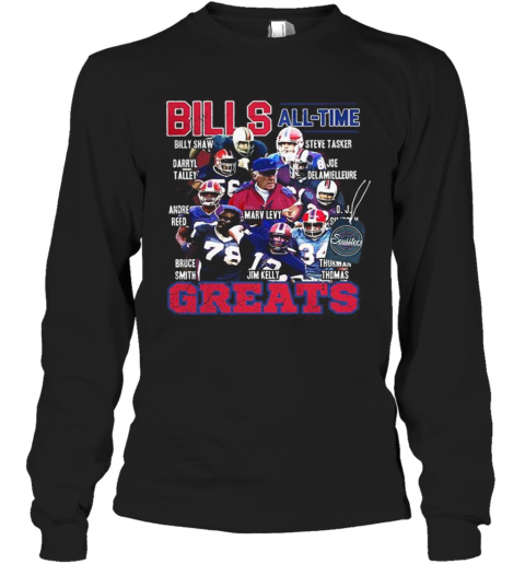 Buffalo Bills Alll Time Greats Signatures T-Shirt Long Sleeved T-shirt