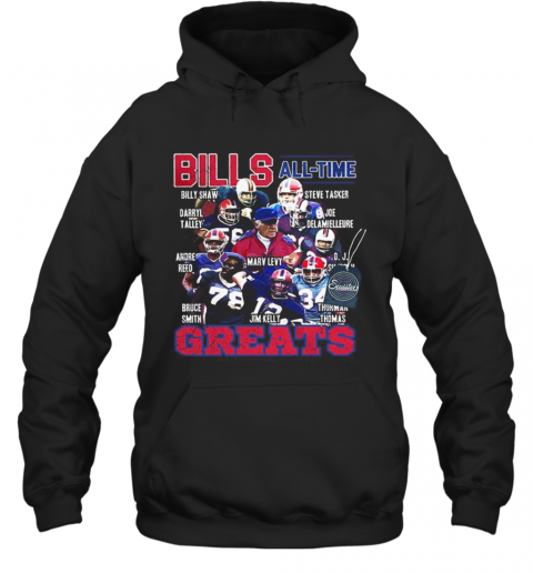 Buffalo Bills Alll Time Greats Signatures T-Shirt Unisex Hoodie
