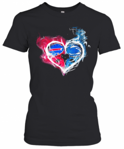 Buffalo Bills NFL And Penn State Nittany Lions Heart Fire T-Shirt Classic Women's T-shirt