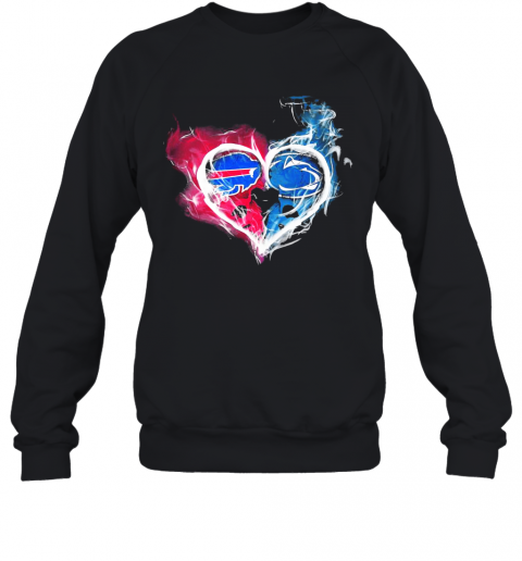 Buffalo Bills NFL And Penn State Nittany Lions Heart Fire T-Shirt Unisex Sweatshirt