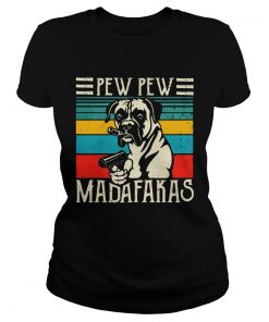 Bulldogs pew pew madafakas vintage retro  Classic Ladies