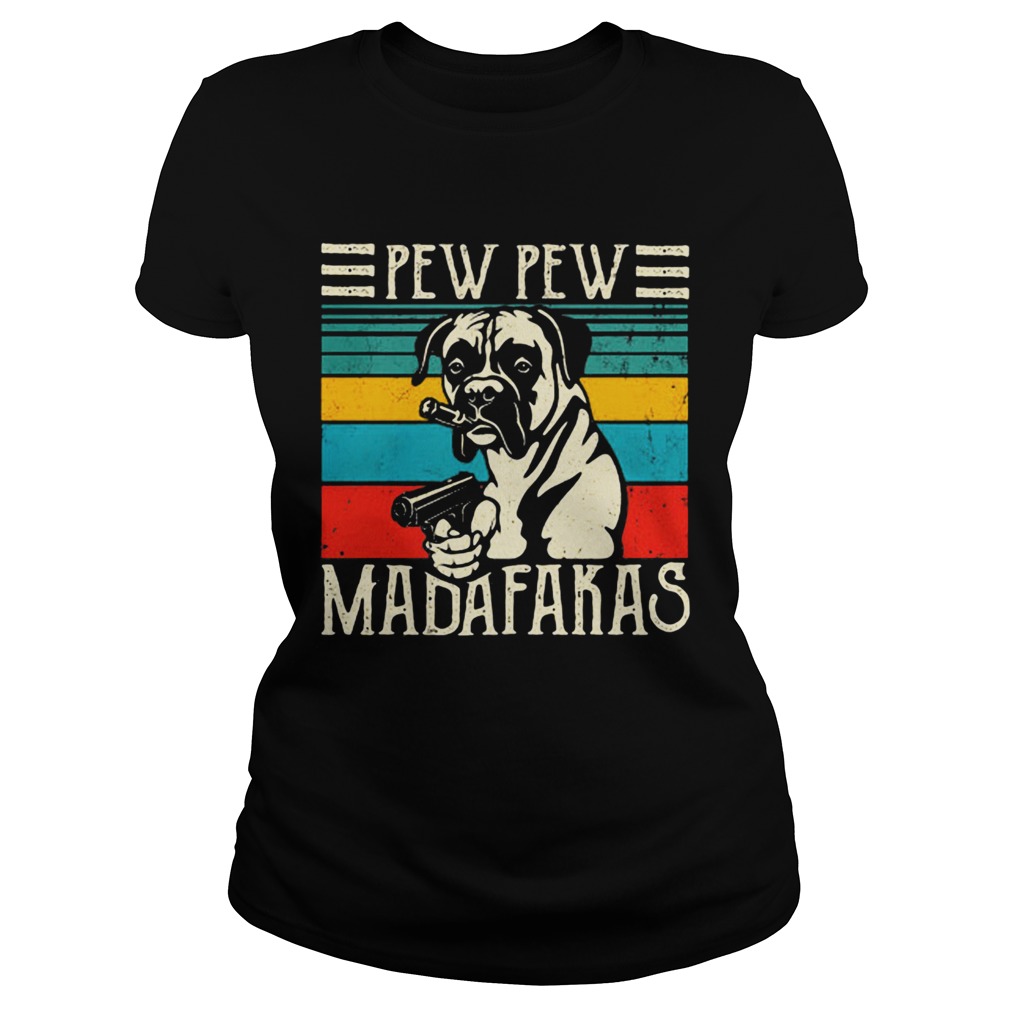 Bulldogs pew pew madafakas vintage retro Classic Ladies
