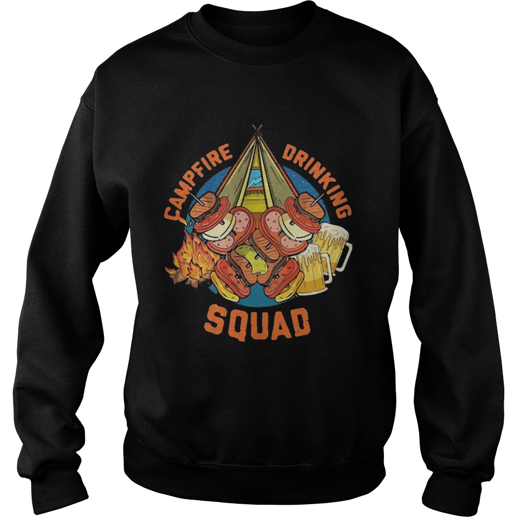 Camping Campfire Drinking Squad Sweatshirt