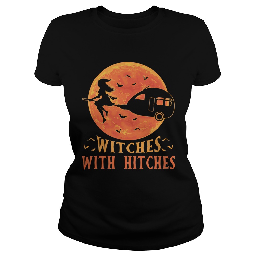 Camping Witches with hitches Halloween sunset Classic Ladies