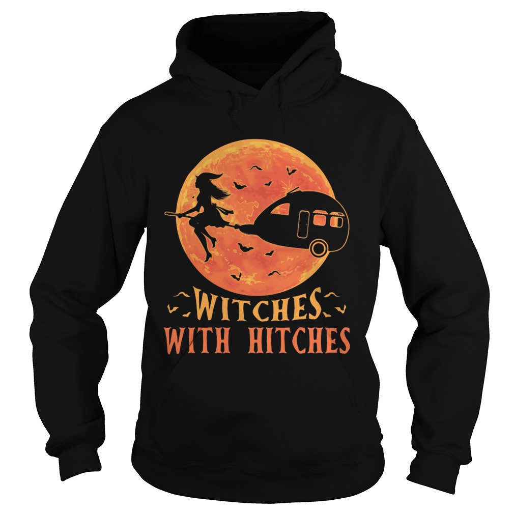 Camping Witches with hitches Halloween sunset Hoodie