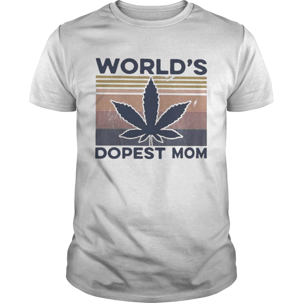 Cannabis Worlds dopest mom vintage retro shirt