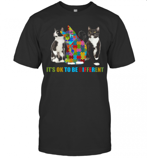 Cat Autism It'S OK To Be Different T-Shirt