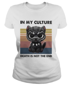 Cat Black Pantherio in my culture death is no the end vintage retro  Classic Ladies