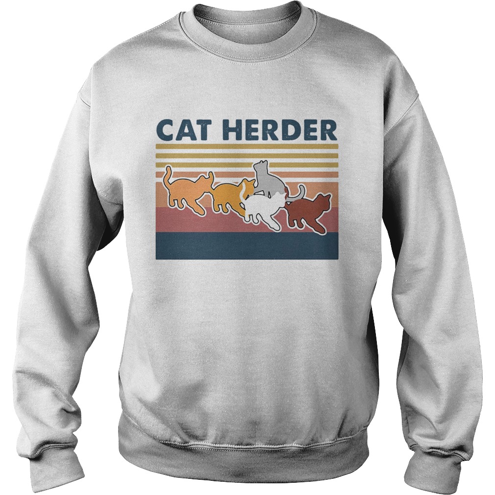 Cat Herder Vintage Retro Sweatshirt
