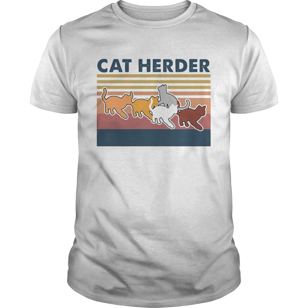 Cat Herder Vintage Retro shirt