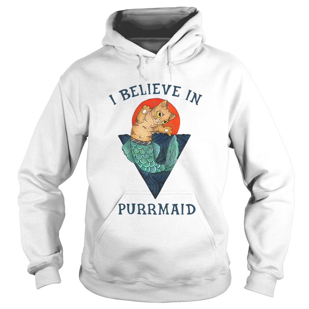 Cat I Believe In Purrmaid Sunset Hoodie