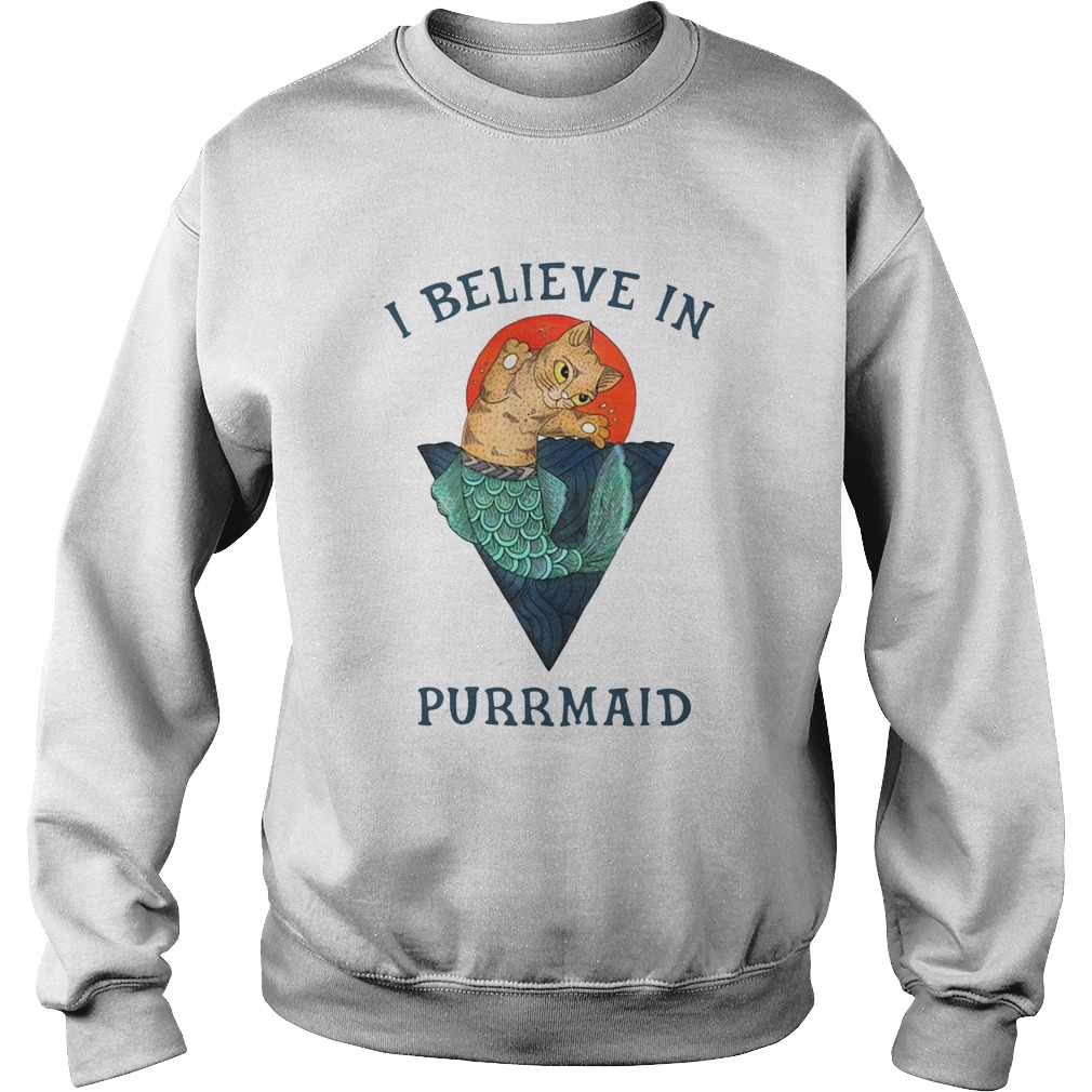 Cat I Believe In Purrmaid Sunset Sweatshirt