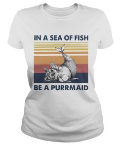 Cat In A Sea Of Fish Be A Purrmaid Vintage  Classic Ladies
