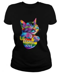Cat LGBT Love Is Love  Classic Ladies