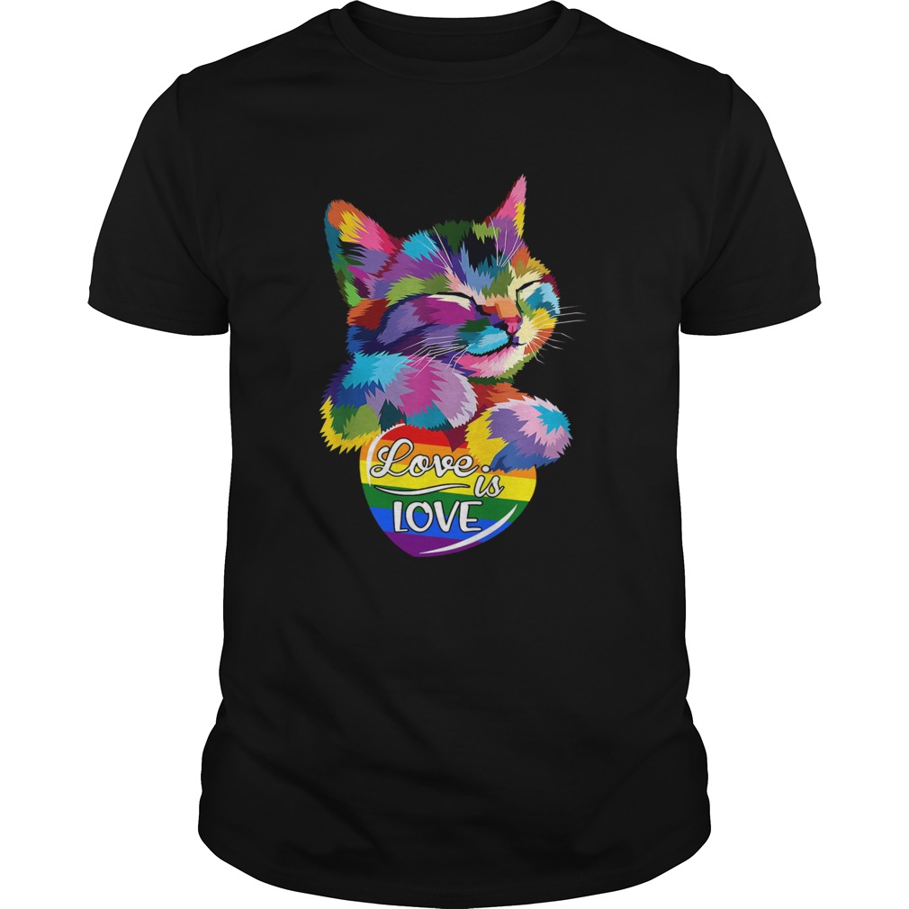 Cat LGBT Love Is Love shirt