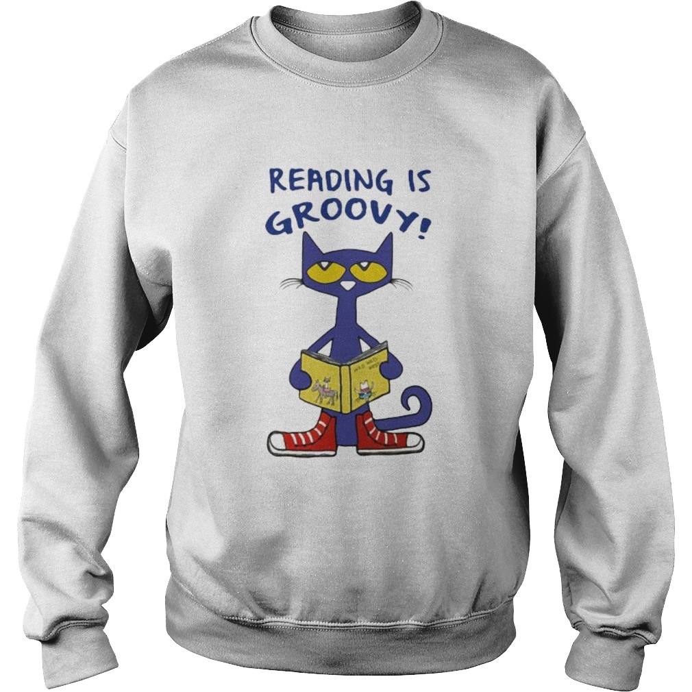 Cat reading is groovy Sweatshirt