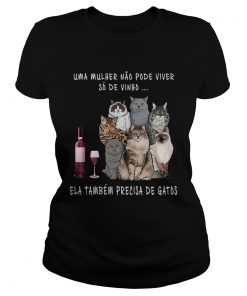 Cats and Wine Uma Mulher No Pode Viver S De Vinho  Classic Ladies