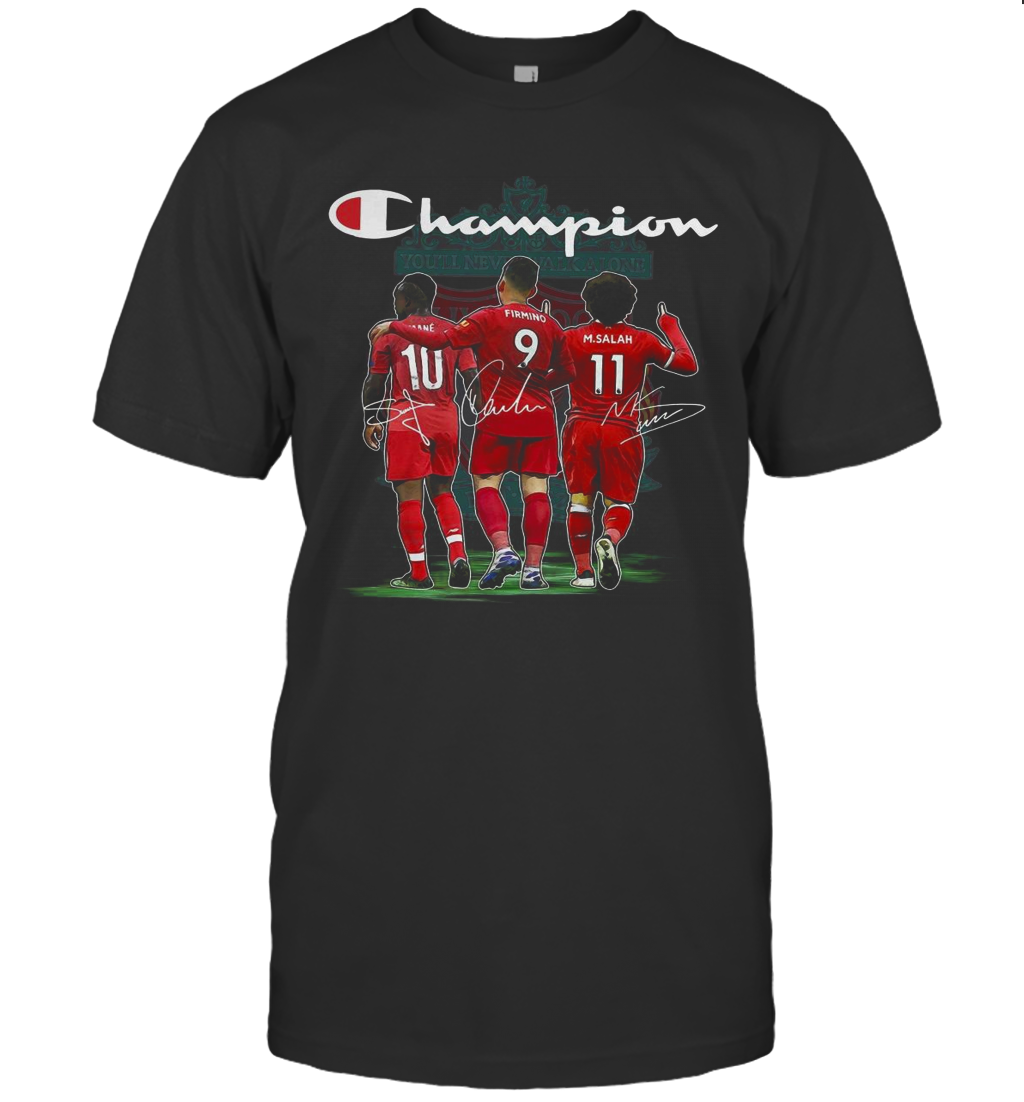 Champion Sadio Mane Roberto Firmino And Mohamed Salah Signature T-Shirt