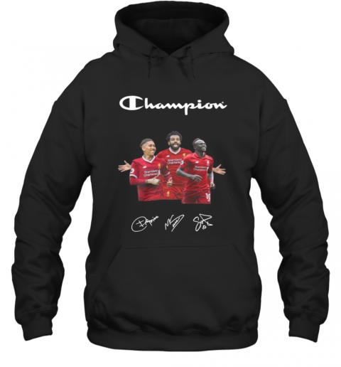 Champions Liverpool Football Club Player Signatures T-Shirt Unisex Hoodie