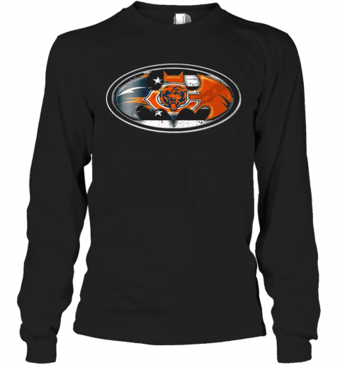 Chicago Bears Batman Logo T-Shirt Long Sleeved T-shirt 