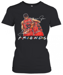 Chicago Bull Michael Jordan And Scottie Pippen Friends Signatures T-Shirt Classic Women's T-shirt