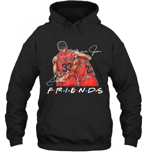 Chicago Bull Michael Jordan And Scottie Pippen Friends Signatures T-Shirt Unisex Hoodie