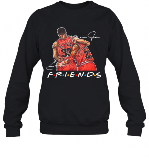 Chicago Bull Michael Jordan And Scottie Pippen Friends Signatures T-Shirt Unisex Sweatshirt