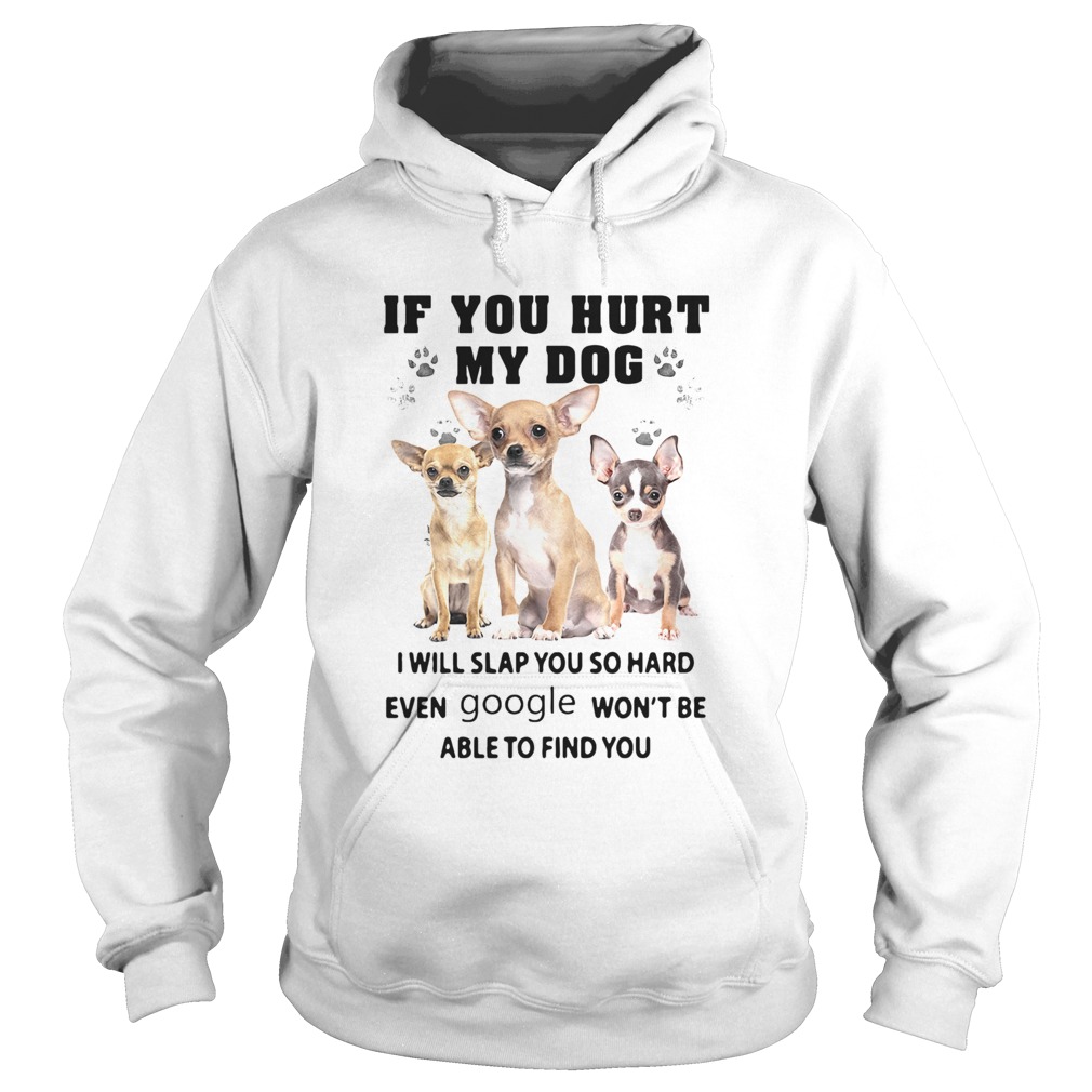 Chihuahua If You Hurt My Dog I Will Slap You So Hard Even Google Wont Be Able To Find You Hoodie