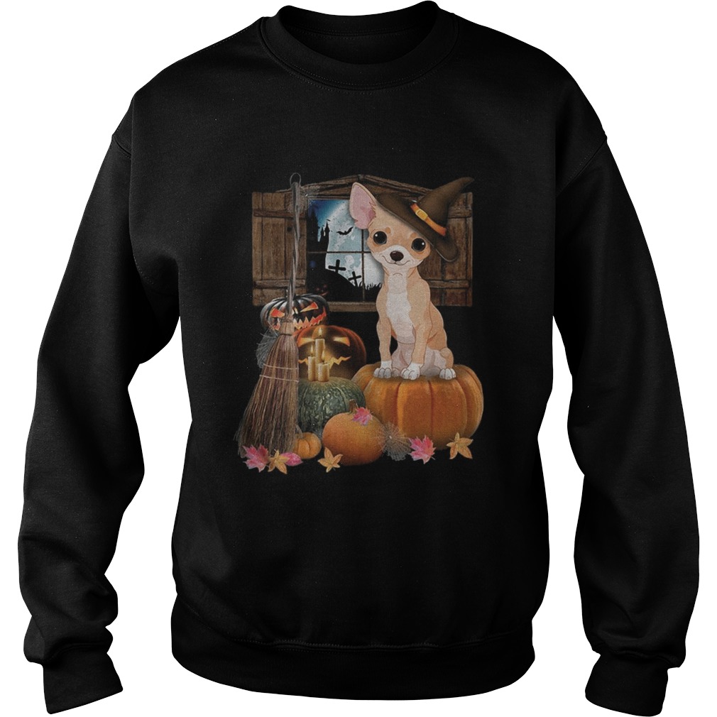 Chihuahua Witch Halloween Sweatshirt
